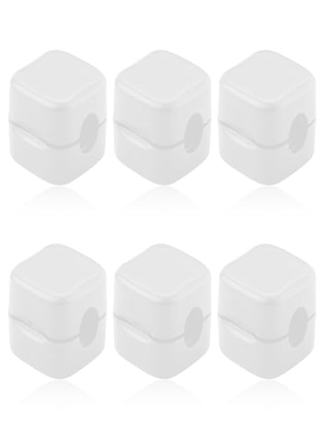 6pcs Magnetic Cable Holders, Multipurpose Magnetic Cable Clips Desktop Charging Cord Organizer Wire Management Keeper Holder for Home Office Desk Wall Car (White)